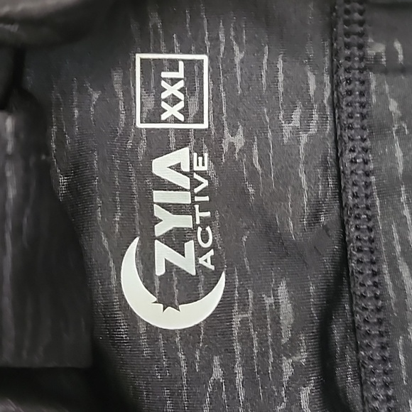 ZYIA active black heathered bomber bra XXL plus size - Picture 5 of 5